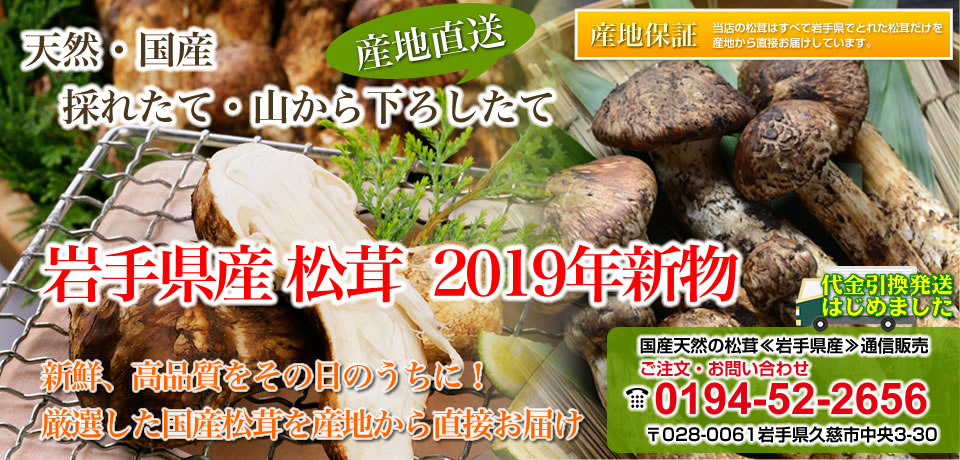 国産松茸の通販産地直送お歳暮ご贈答をして40年